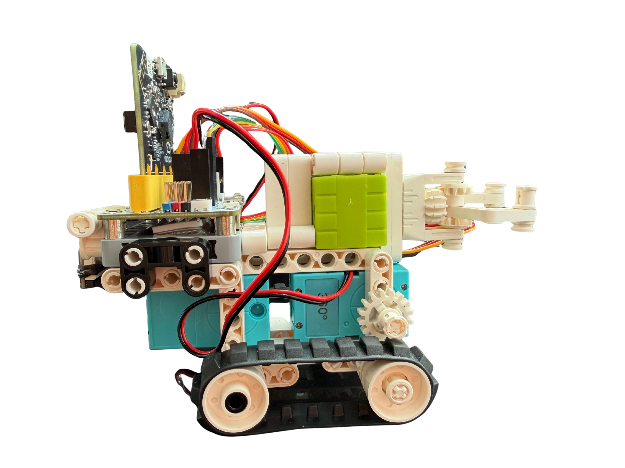 CreatorPort EK10 Mars Rover — side view with gripper extended